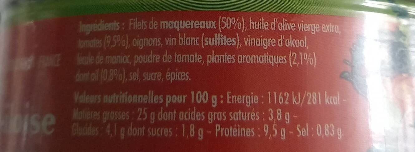 La belle-iloise Émietté De Maquereau à La Façon D'escartefigue packshot