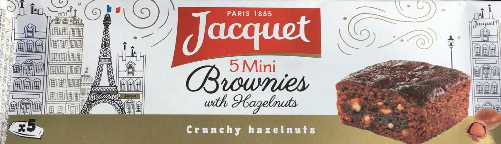 Jacquet 5 mini brownies with hazelnuts packshot