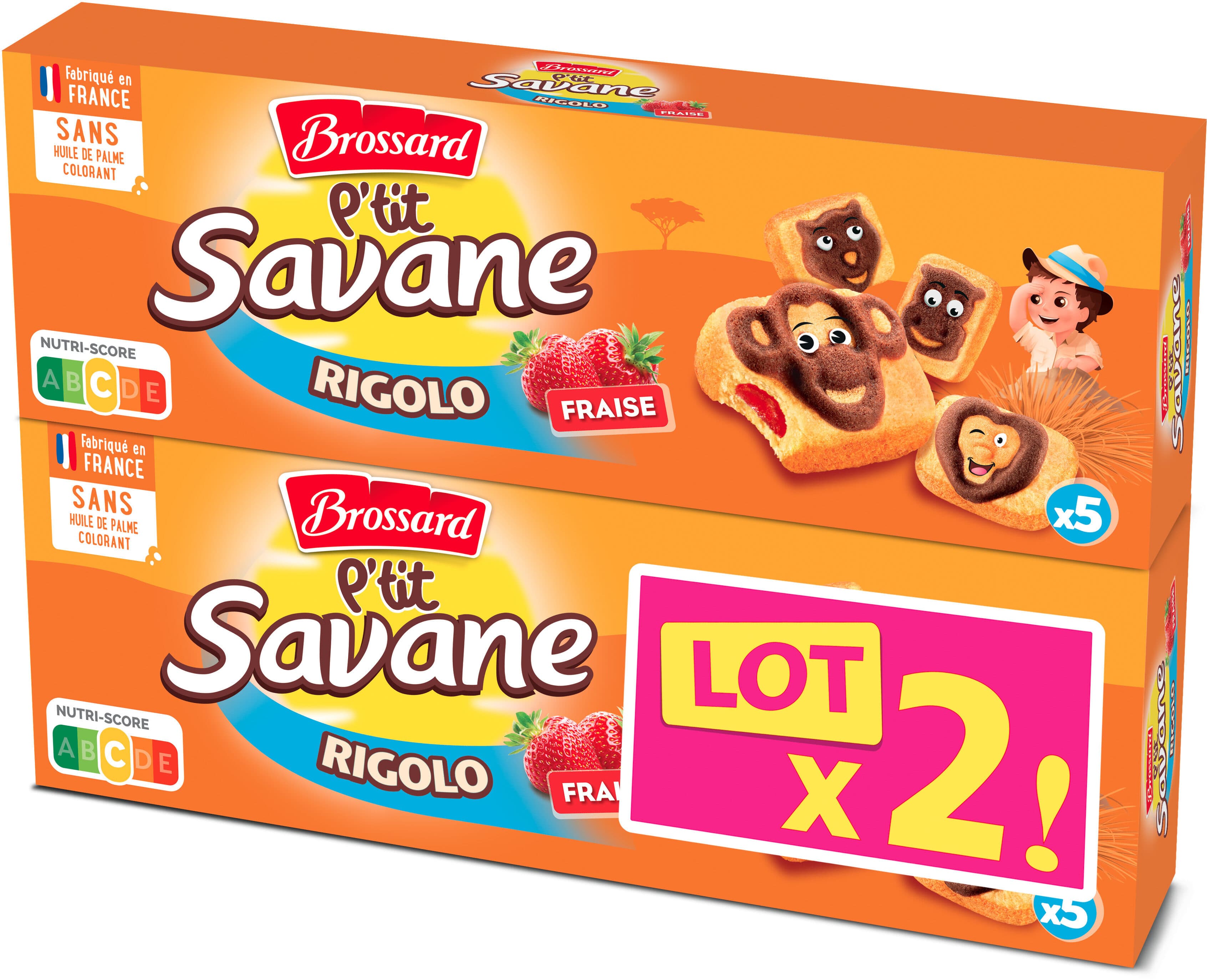 Brossard Lt2 p'tit savane rigolo fraise 150g packshot