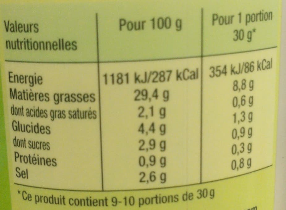 Bénédicta Sauce Crudités Nature packshot