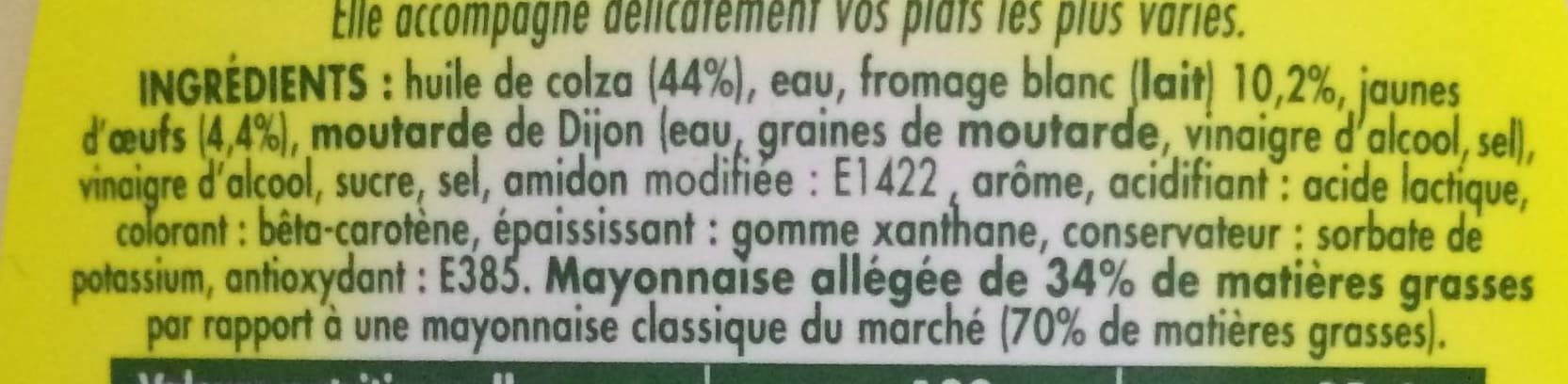 Bénédicta Mayonnaise légère La Veloutée packshot