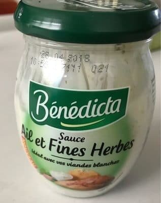 Bénédicta Bénédicta Sauce ail et fines herbes le pot de 260 g packshot