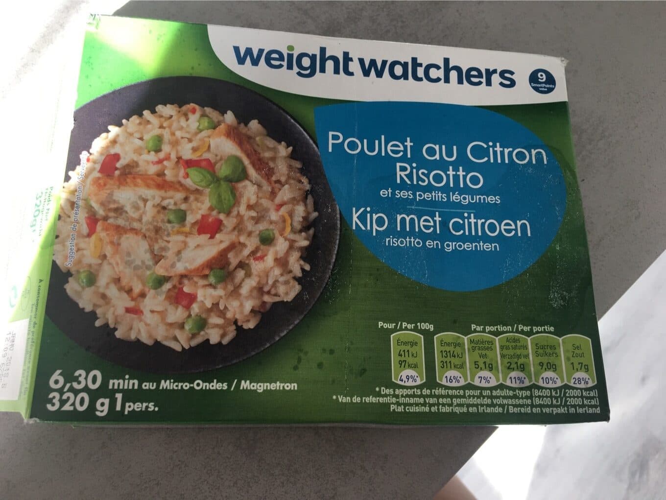 Weight Watchers Poulet au citron risotto et ses petits légumes packshot