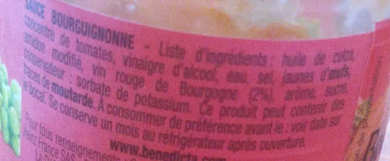 Bénédicta Bourguignonne packshot