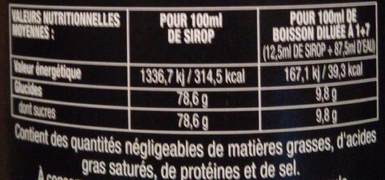 Open Food Facts Sirop violette packshot