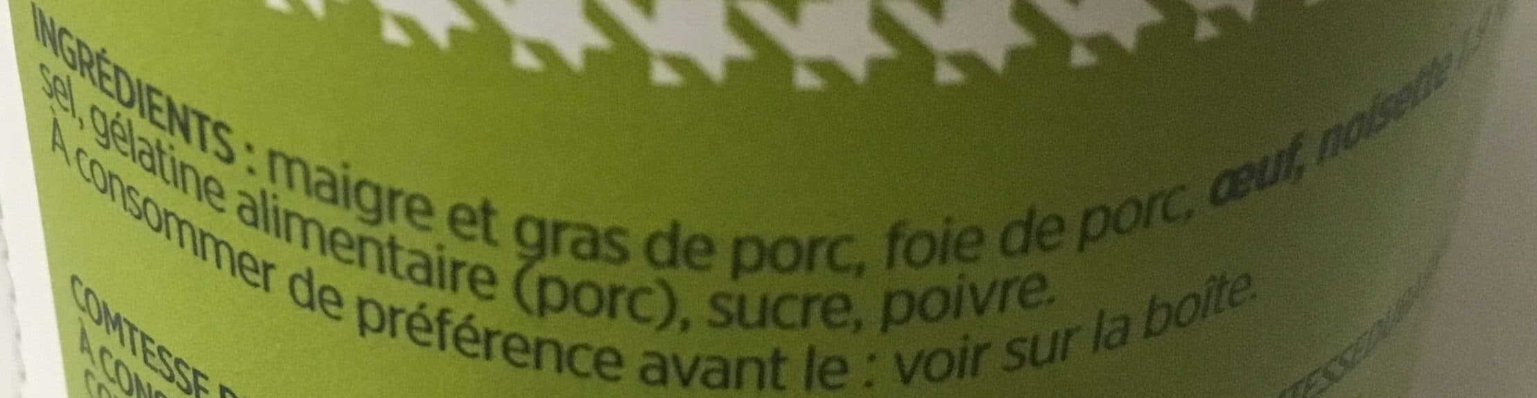 Comtesse du Barry Terrine de Campagne aux noisettes packshot