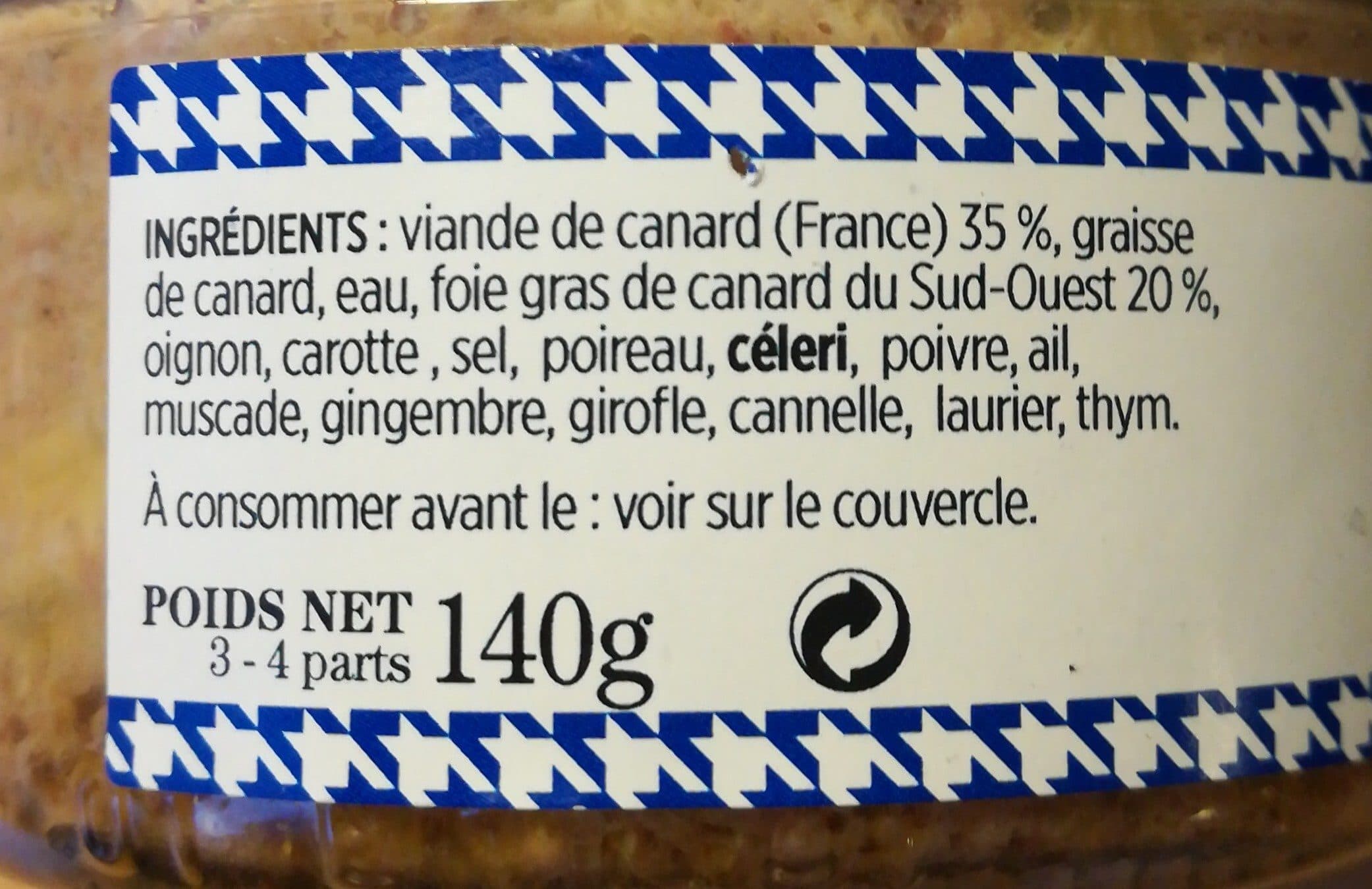 Comtesse Du Barry Rillettes de canard packshot