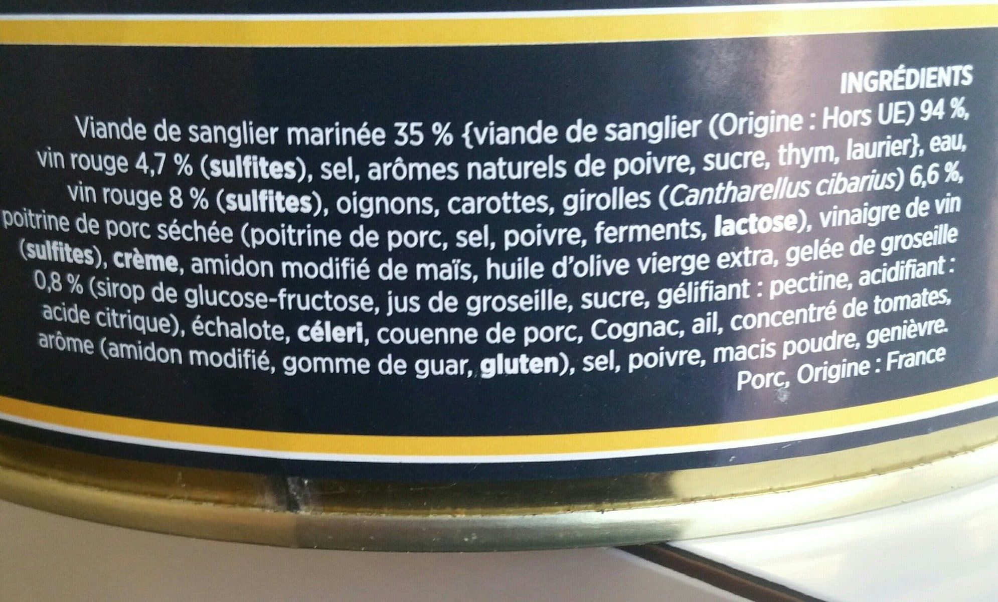 Comtesse du Barry Civet de sanglier packshot