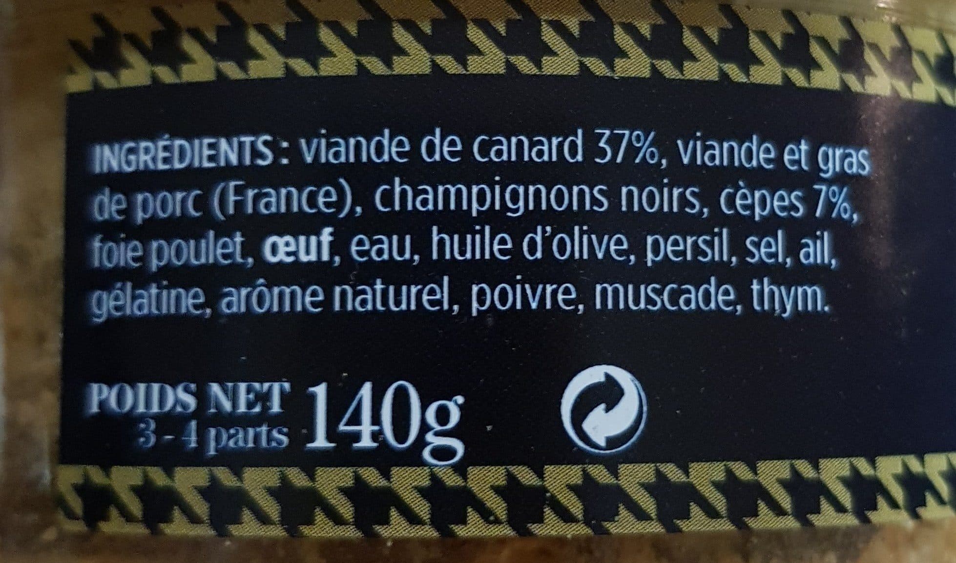 Comtesse du Barry Terrine de canard packshot
