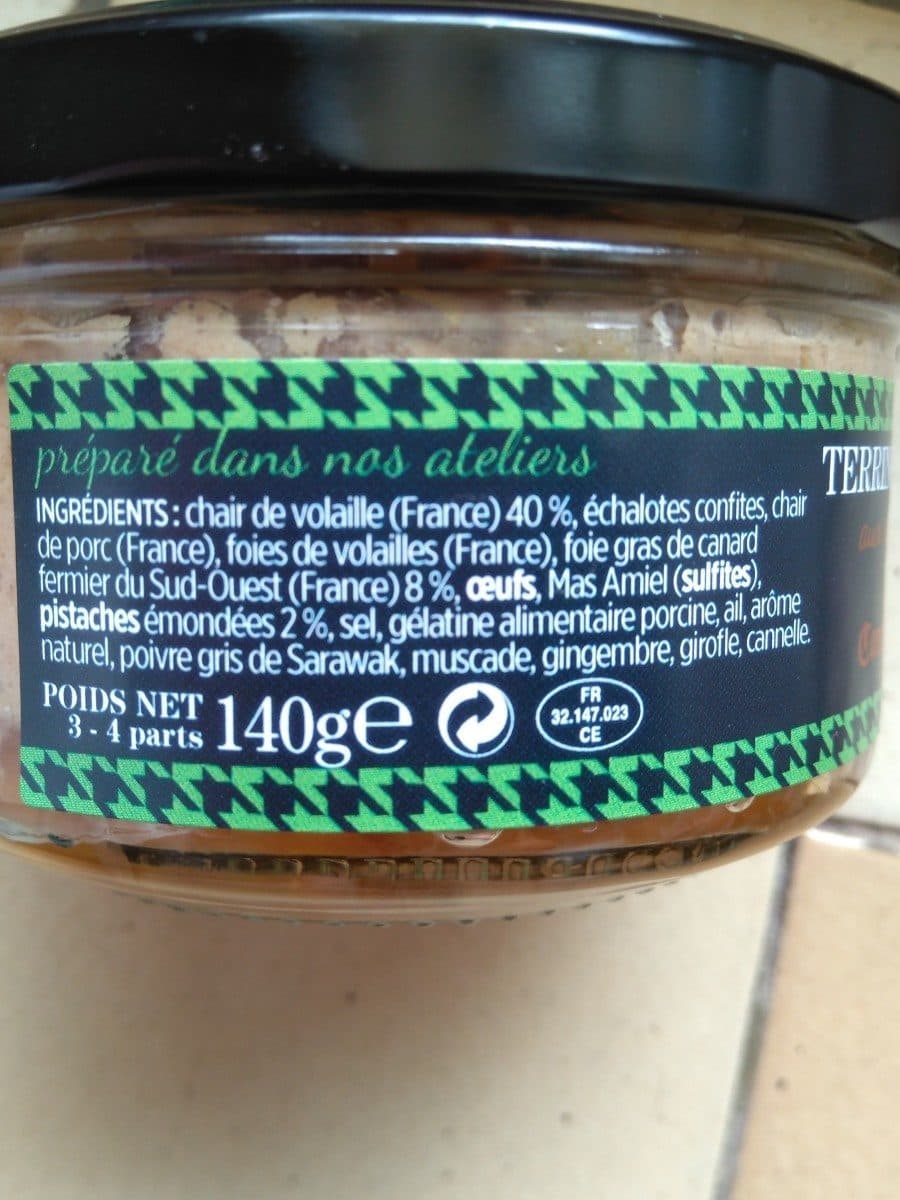 Comtesse du Barry Terrine de volaille aux éclats de pistaches packshot