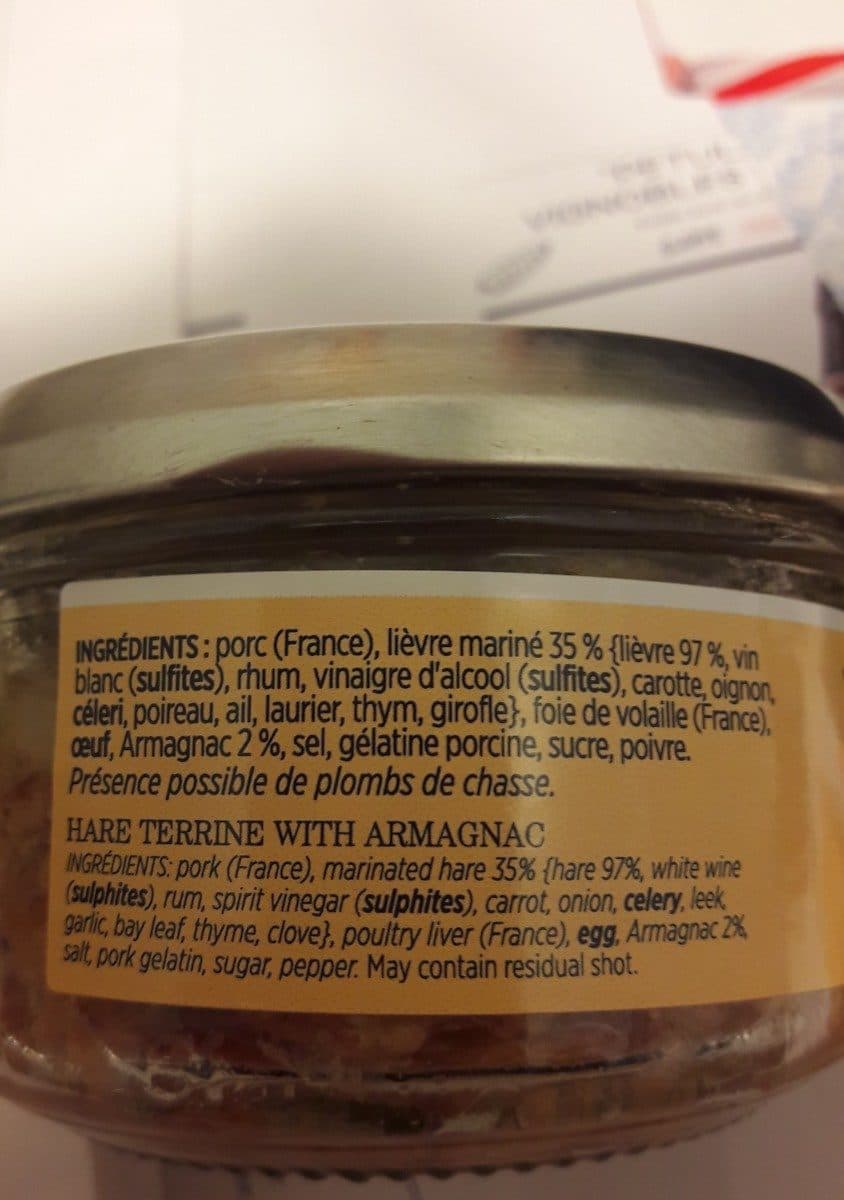 Comtesse du Barry Terrine de lièvre a l armagnac packshot