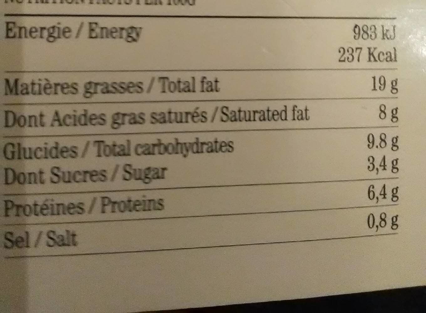 Comtesse Du Barry Le parmentier de boudin noir aux deux pommes packshot
