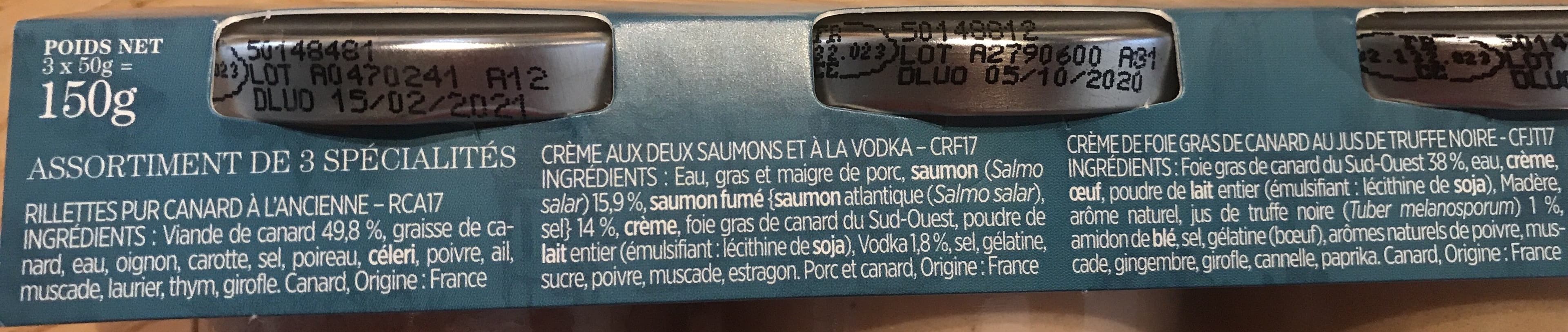 Comtesse du Barry Assortiment de 3 specialites packshot