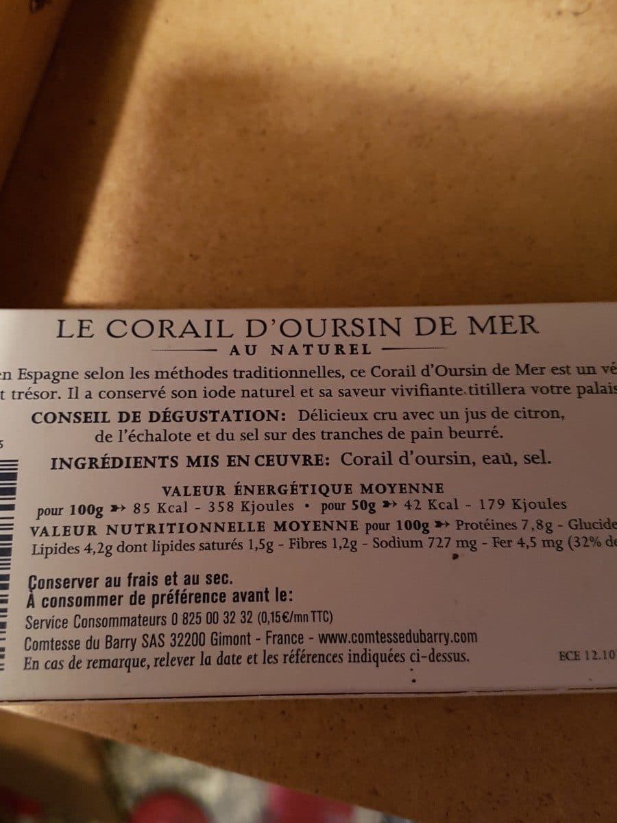 Comtesse du Barry Corail d oursin packshot