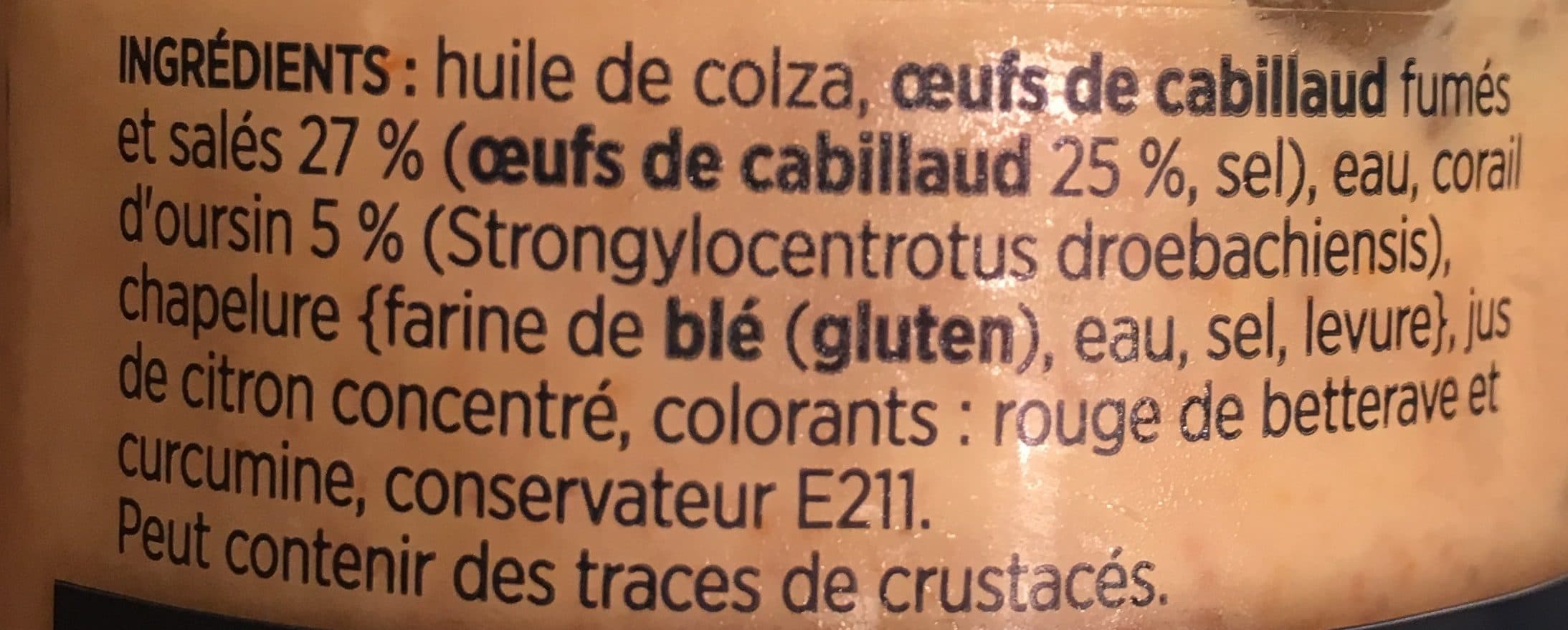 Comtesse Du Barry Tarama au corail d’oursin packshot