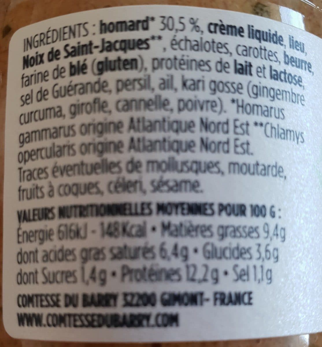 Comtesse du Barry Les rillettes de homard packshot