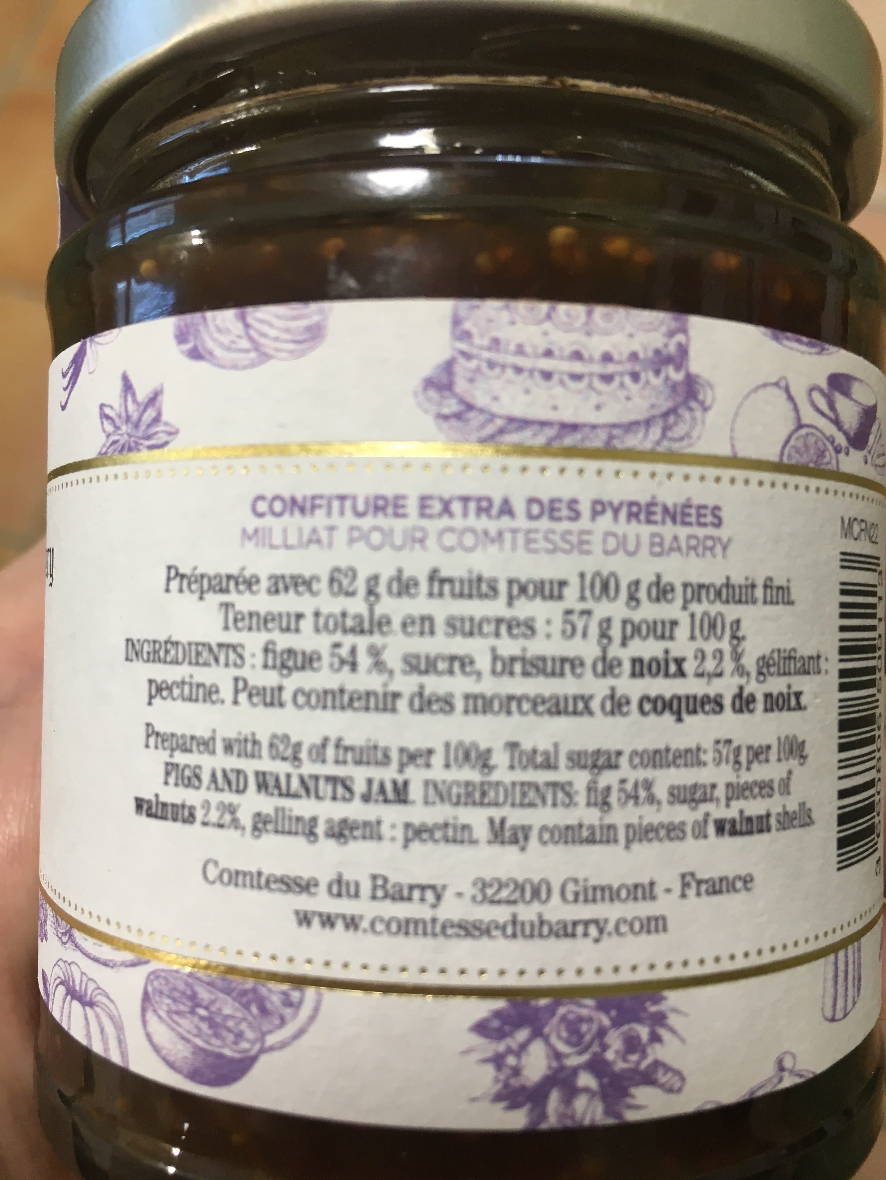 Comtesse Du Barry Confiture de figue aux noix packshot