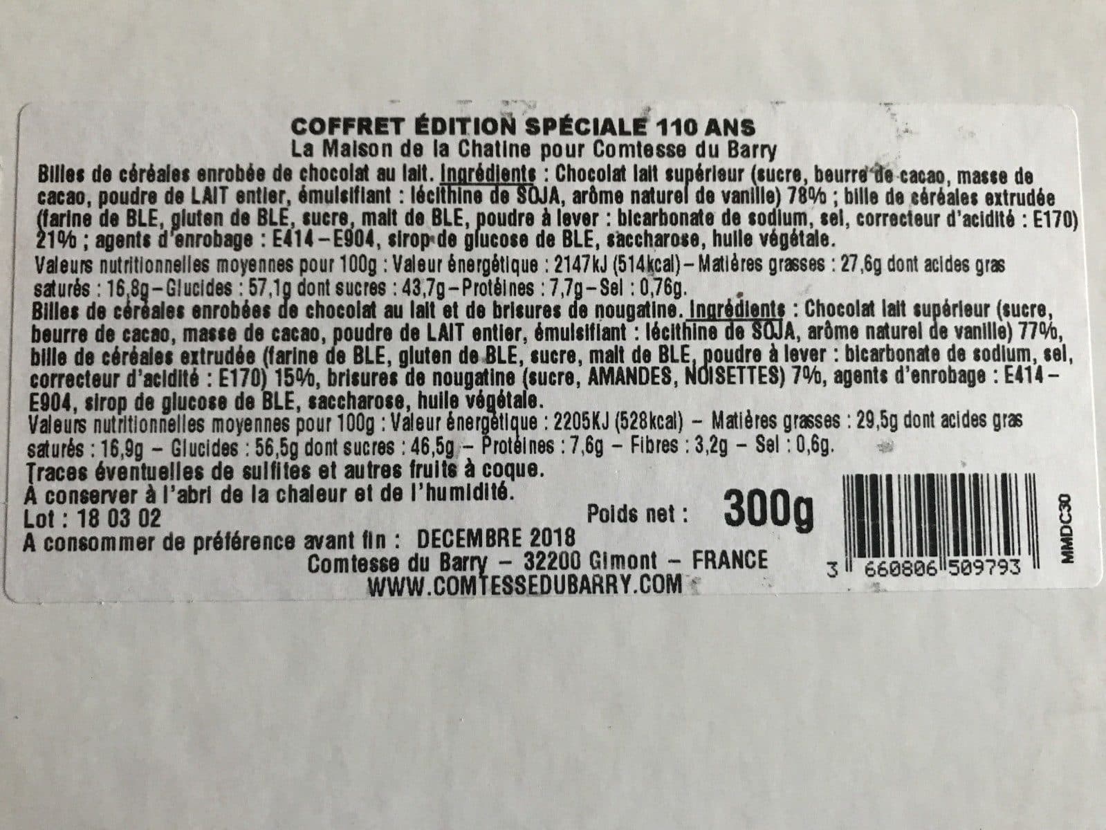 Comtesse du Barry Billes de cereales enrobees de chocolat au lait packshot