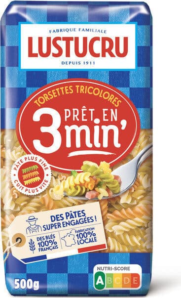 Lustucru Torsettes tricolores packshot
