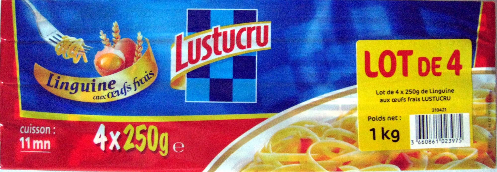 Lustucru Linguine aux œufs frais (Lot de 4) packshot