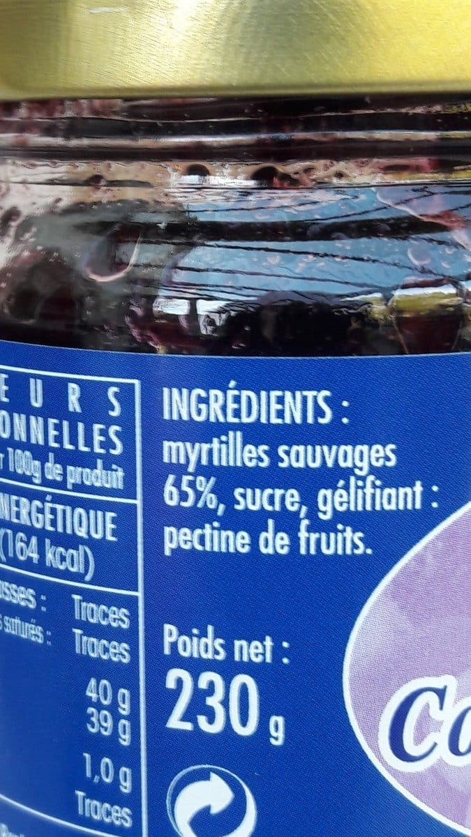 La Pointe de Penmarc'h Confiture de myrtilles sauvages packshot