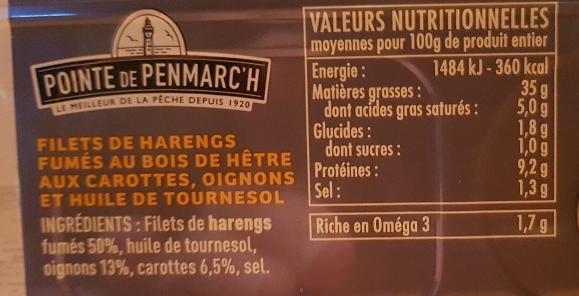 La Pointe de Penmarc'h Filets de harengs fumés au bois de hêtre packshot