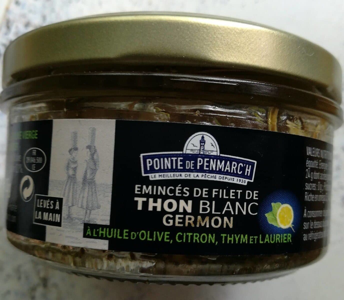 La Pointe de Penmarc'h Émincés de filet de thon blanc Germon packshot