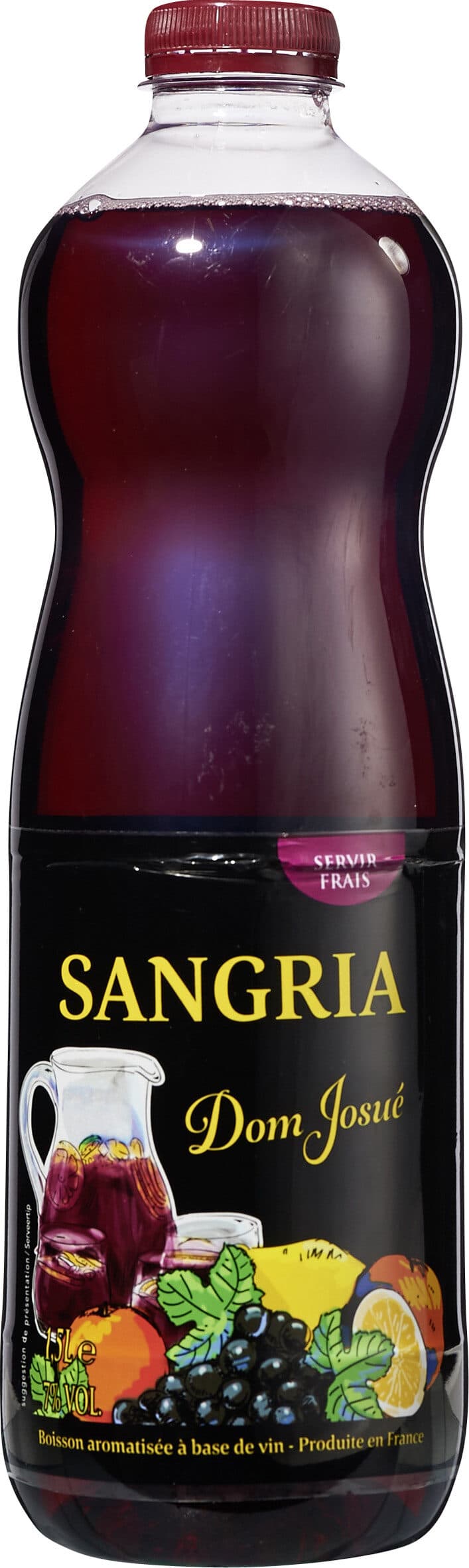 Carrefour SANGRIA DOM JOSUE Boisson aromatisée à l'extrait d'agrumes, produite en France - Au vin d'Espagne packshot