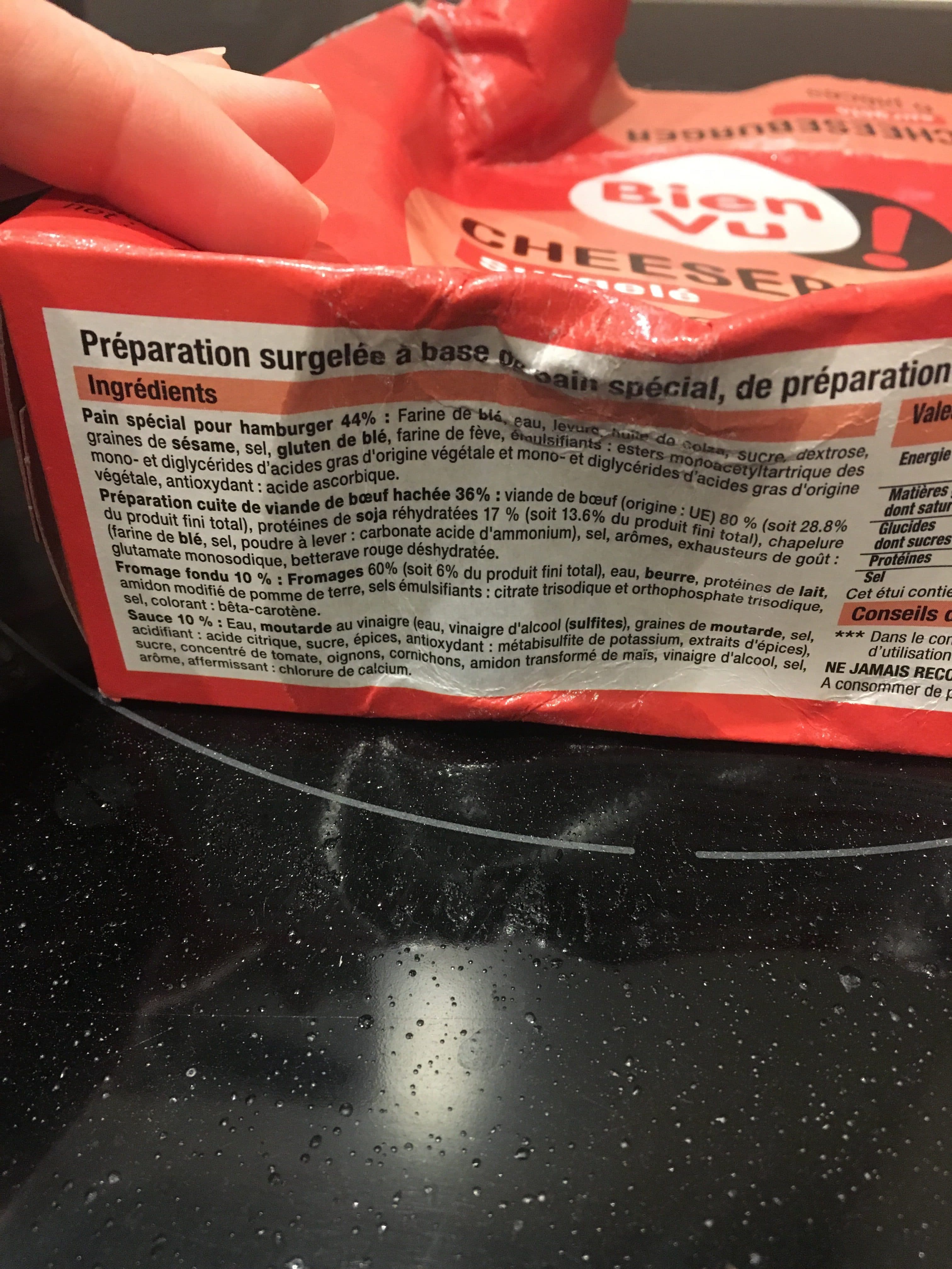 Bien vu Cheeseburger packshot