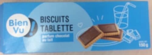 Bien vu Biscuits tablette parfum chocolat au lait packshot