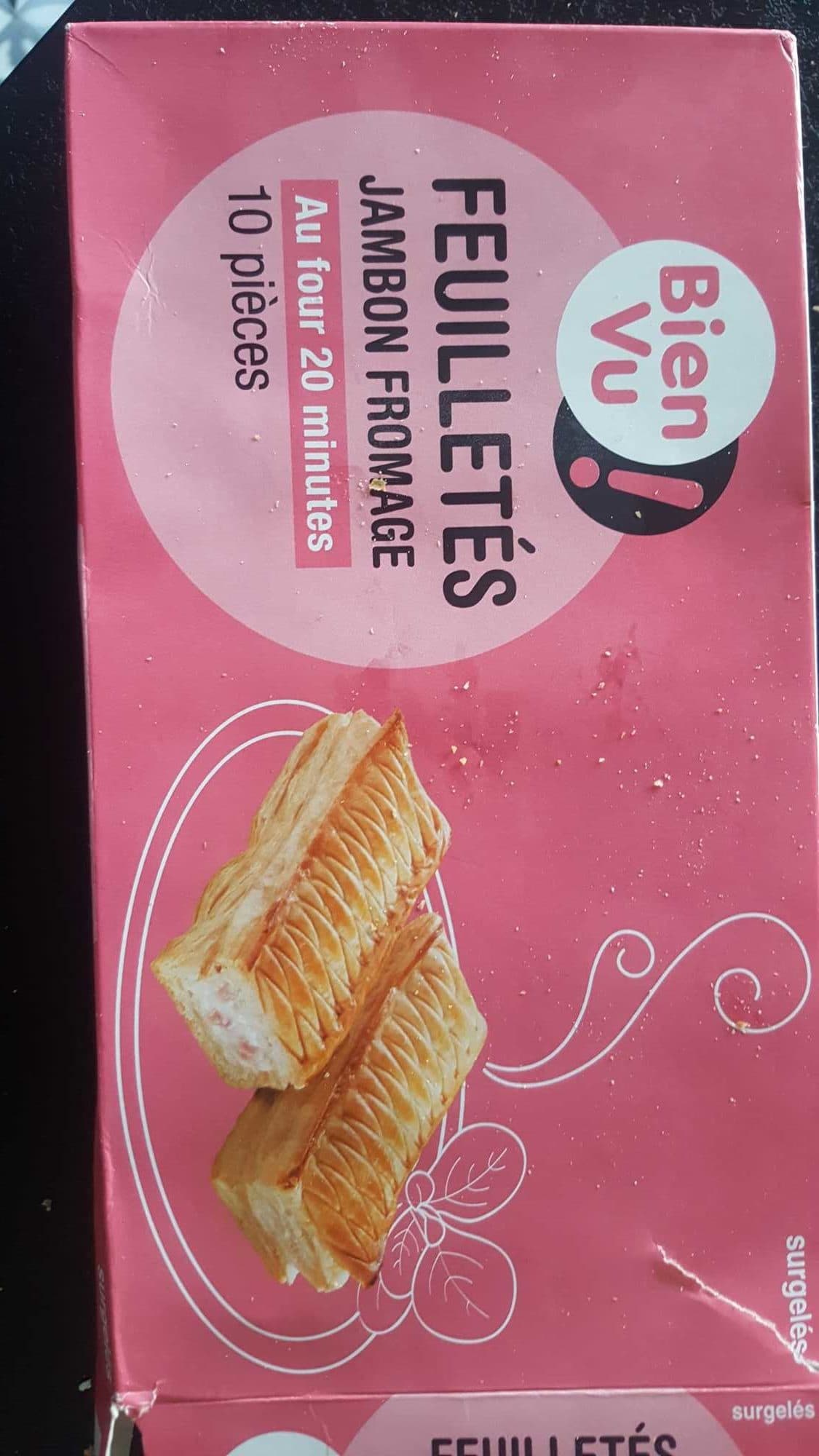 Bien vu ! Feuilletés jambon fromage packshot