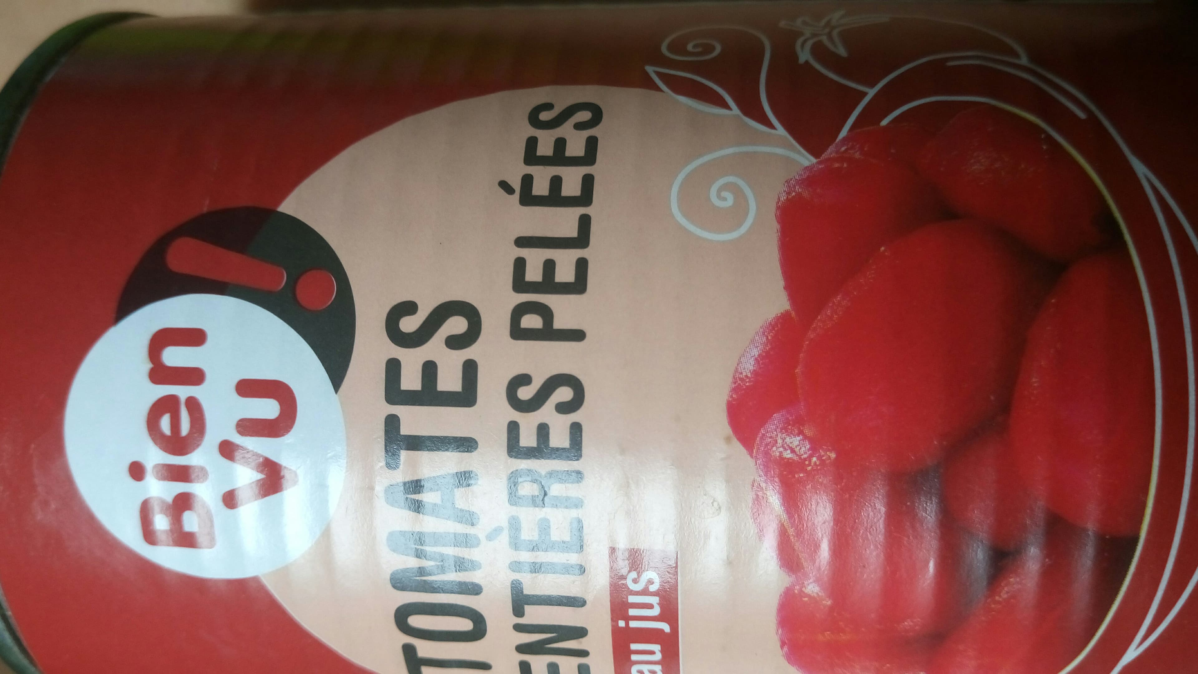 U Tomates entières, pelées, au jus packshot