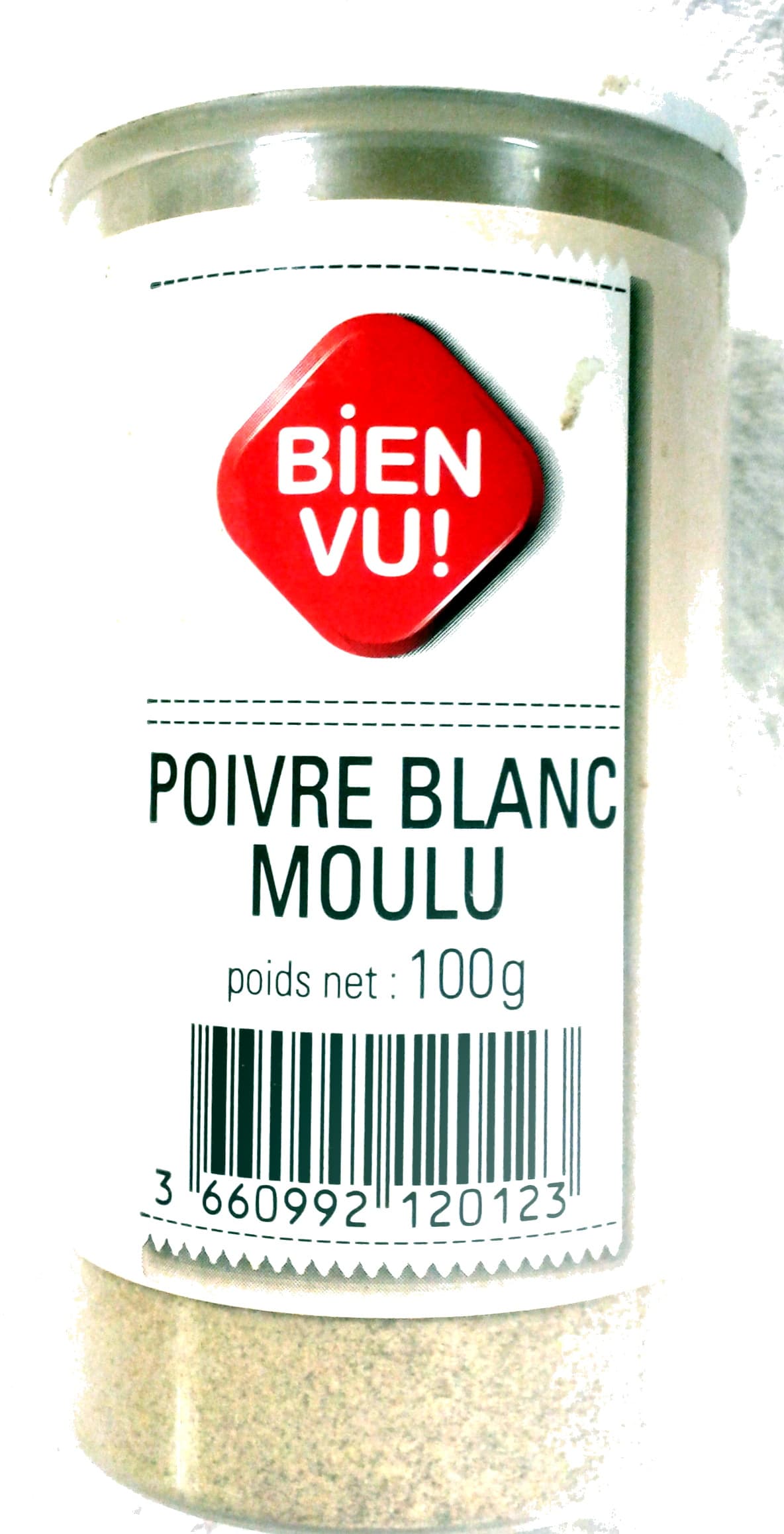 Bien vu! Poivre blanc moulu packshot