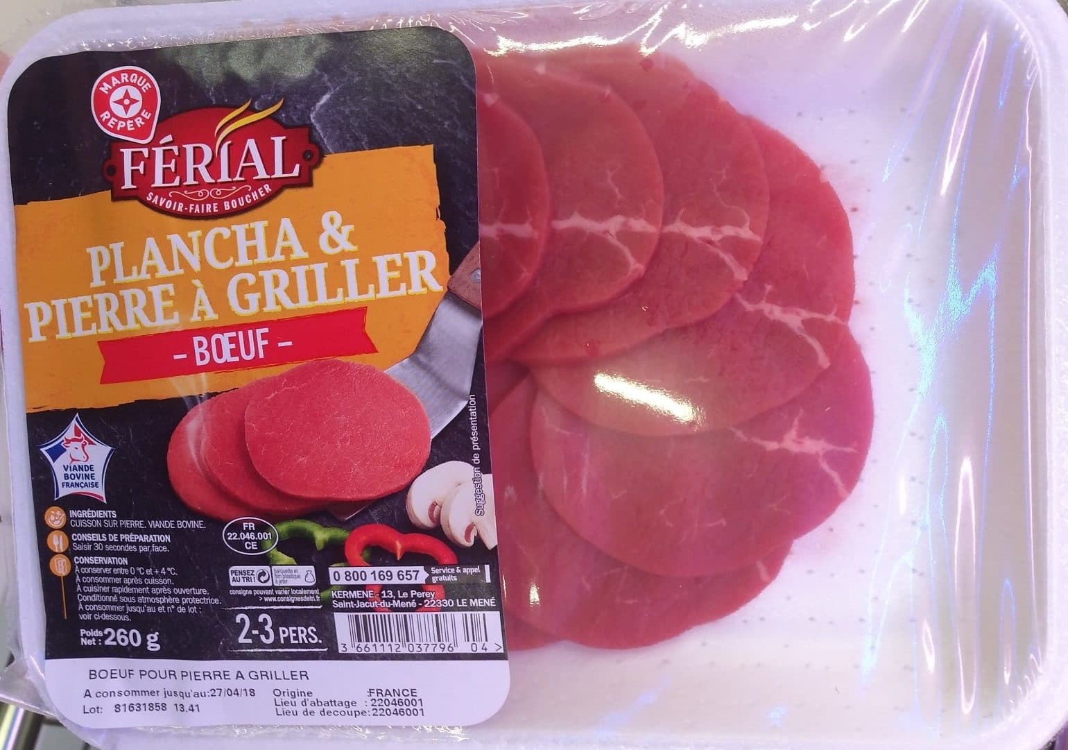 Marque Repère Plancha & Pierre à Griller - Bœuf packshot