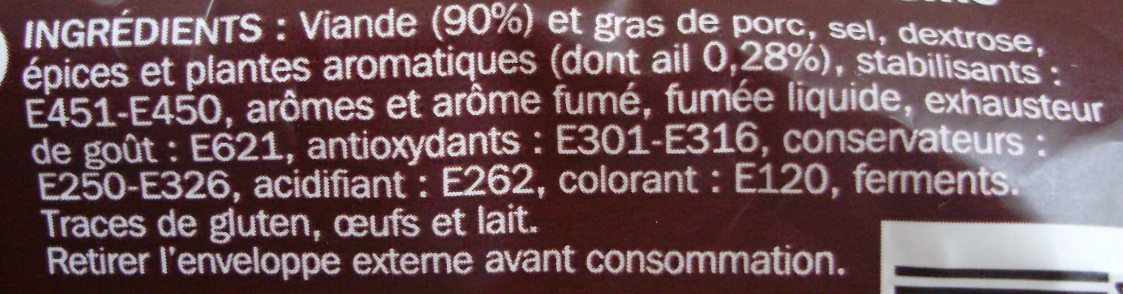 Marque Repère Saucisson à l'ail fumé packshot
