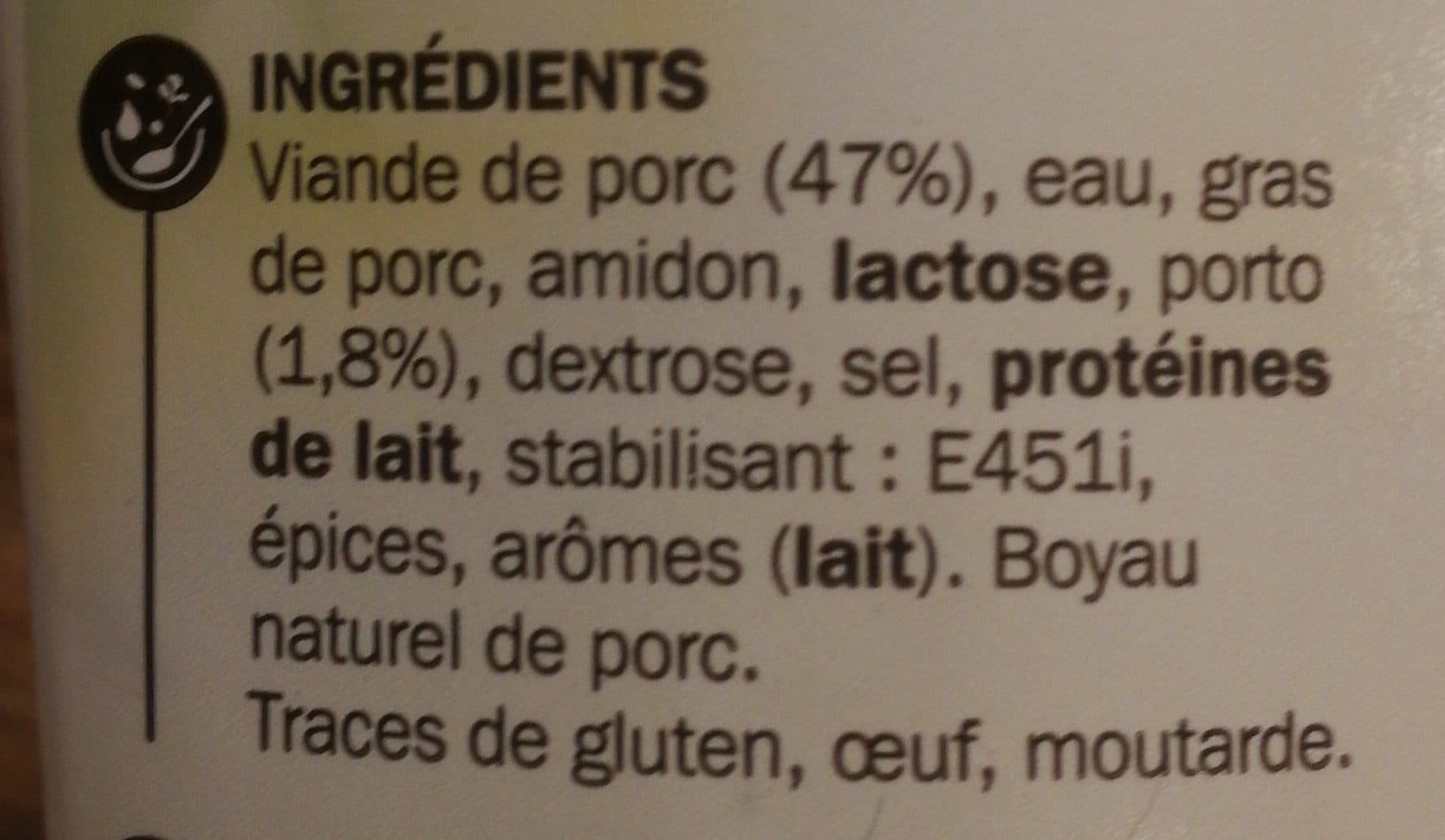 Marque Repère Boudin blanc au porto packshot