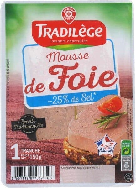Marque Repère Mousse de foie -25% de sel en moins packshot