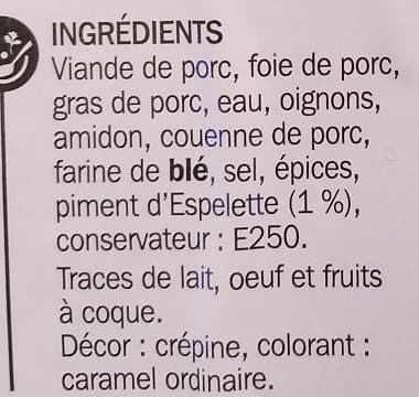 Marque Repère Terrine de Campagne au piment d'Espelette packshot