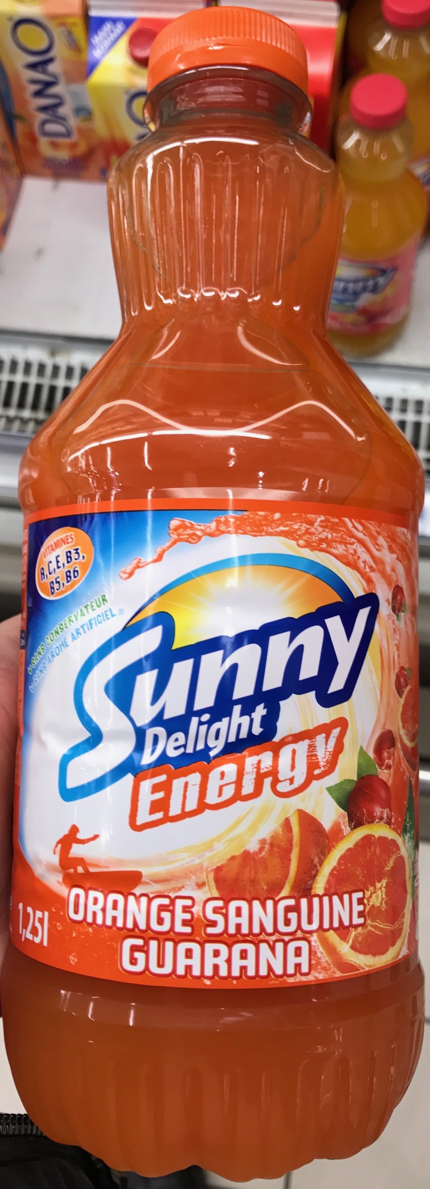 Sunny delight Energy Orange Sanguine Guarana packshot