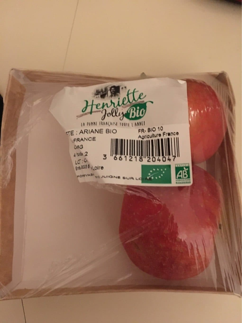 Henriette Jolly Bio Pomme bio packshot