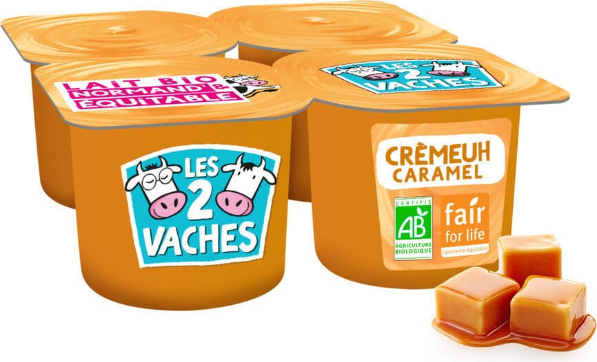Les 2 Vaches LES 2 VACHES CREMEUH CARAMEL 95gx4 packshot