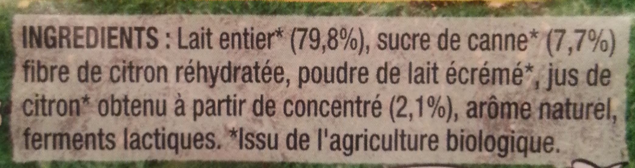 les deux vaches yaourts au jus de citron BIO packshot