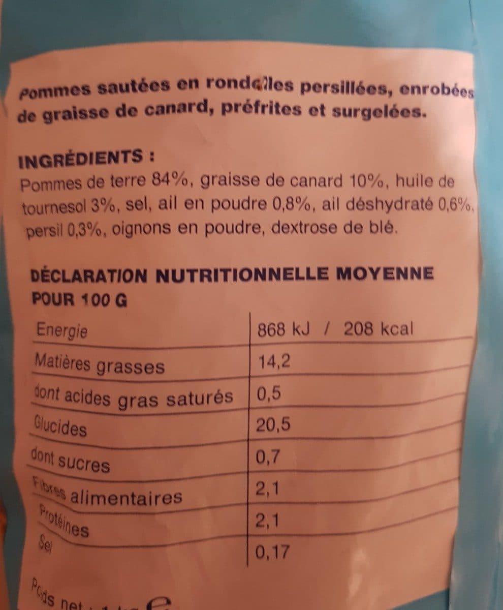 Krill Poêlée de pommes de terre sarladaise packshot