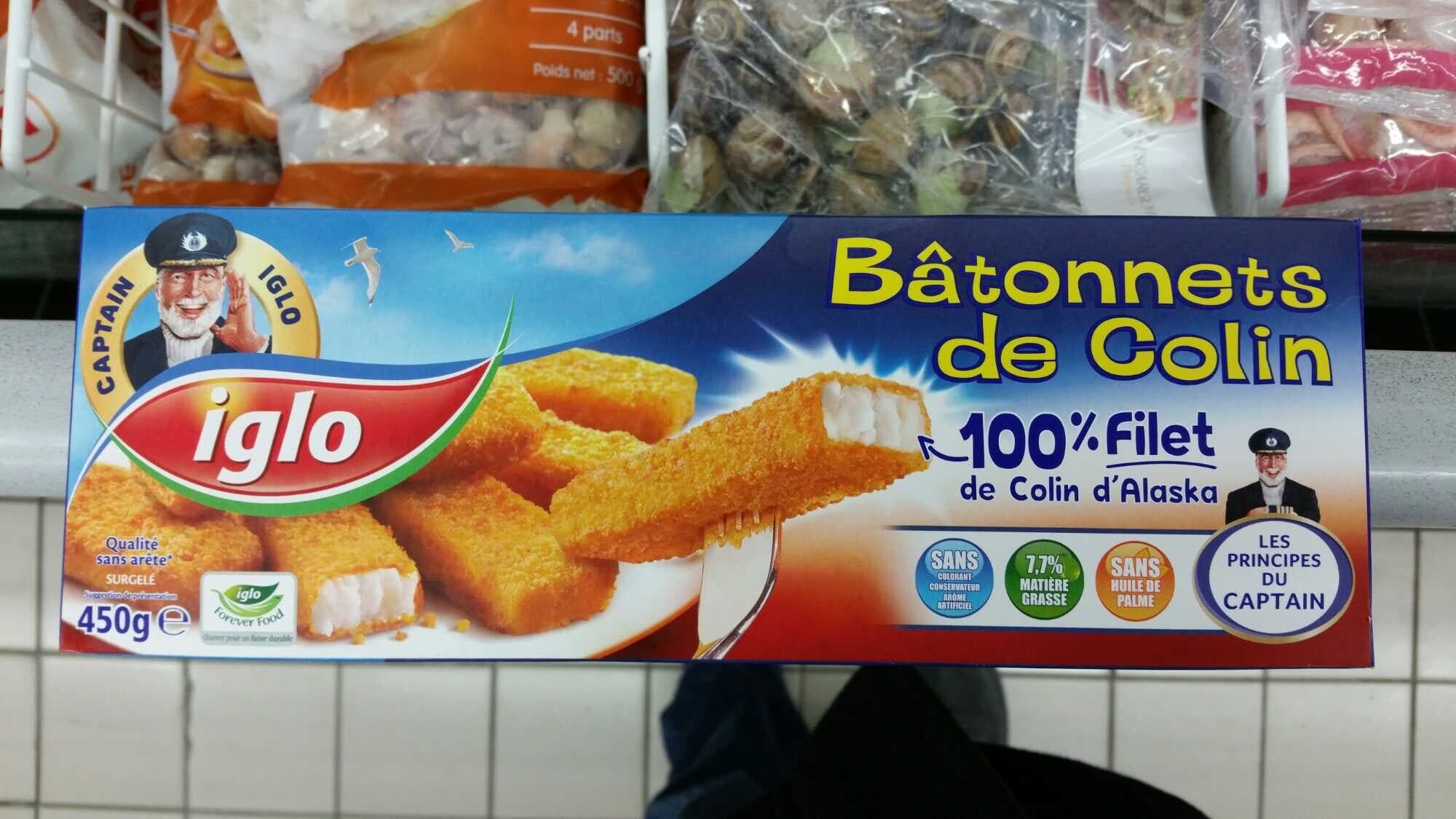 Captain Iglo Bâtonnets de Colin d'Alaska 100% filet packshot