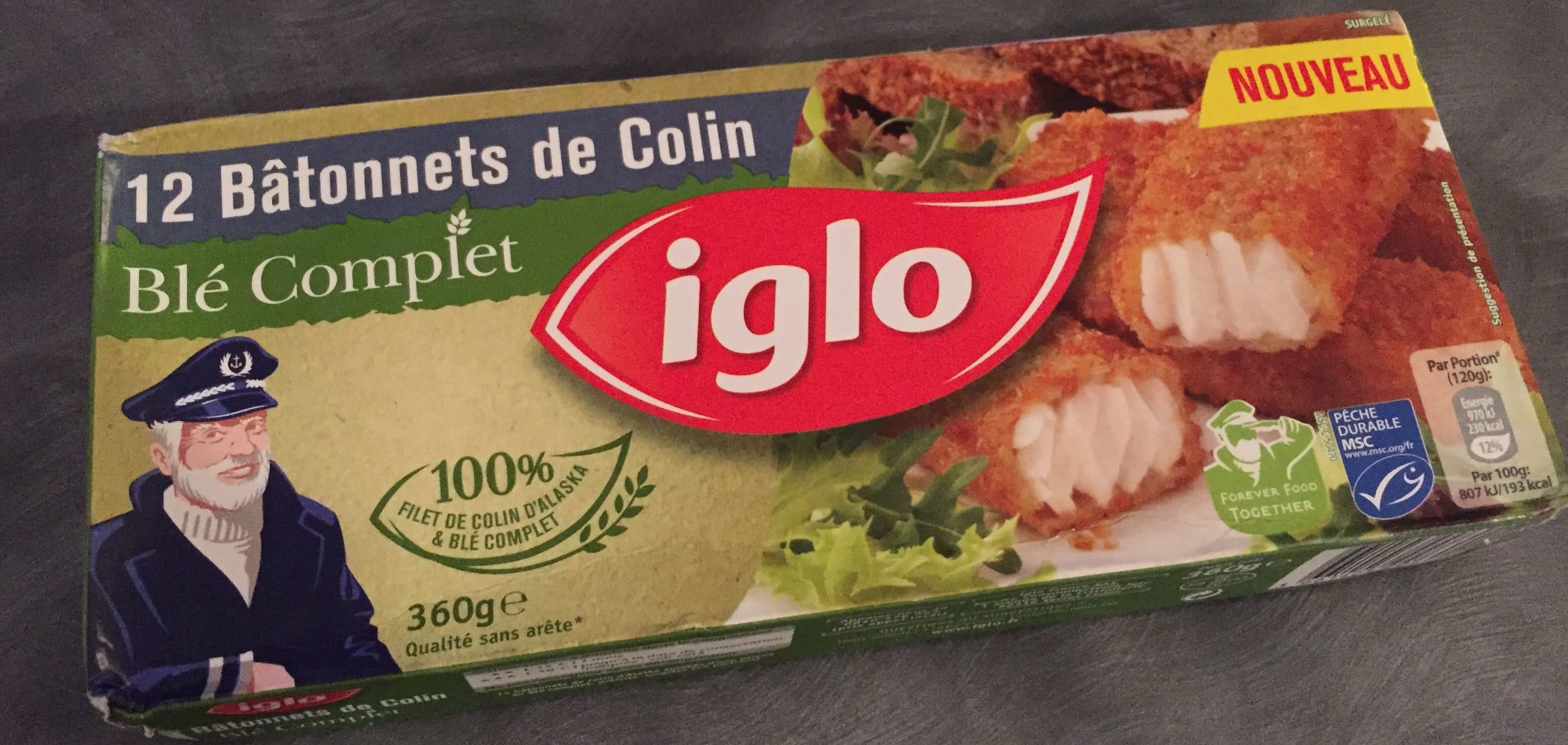 Iglo Bâtonnets de Colin - blé complet packshot