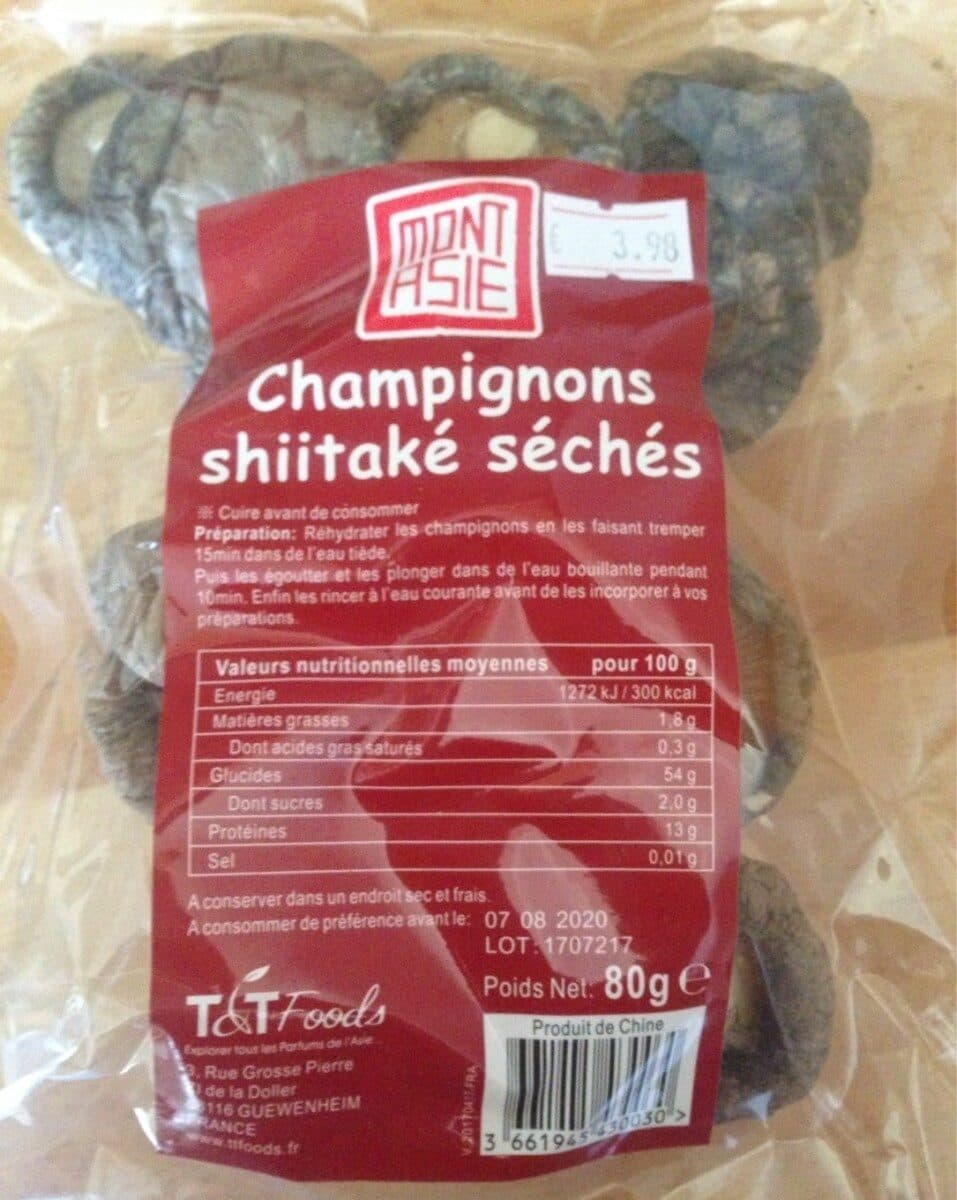 MONT ASIE Champignons shiitaké séchés packshot