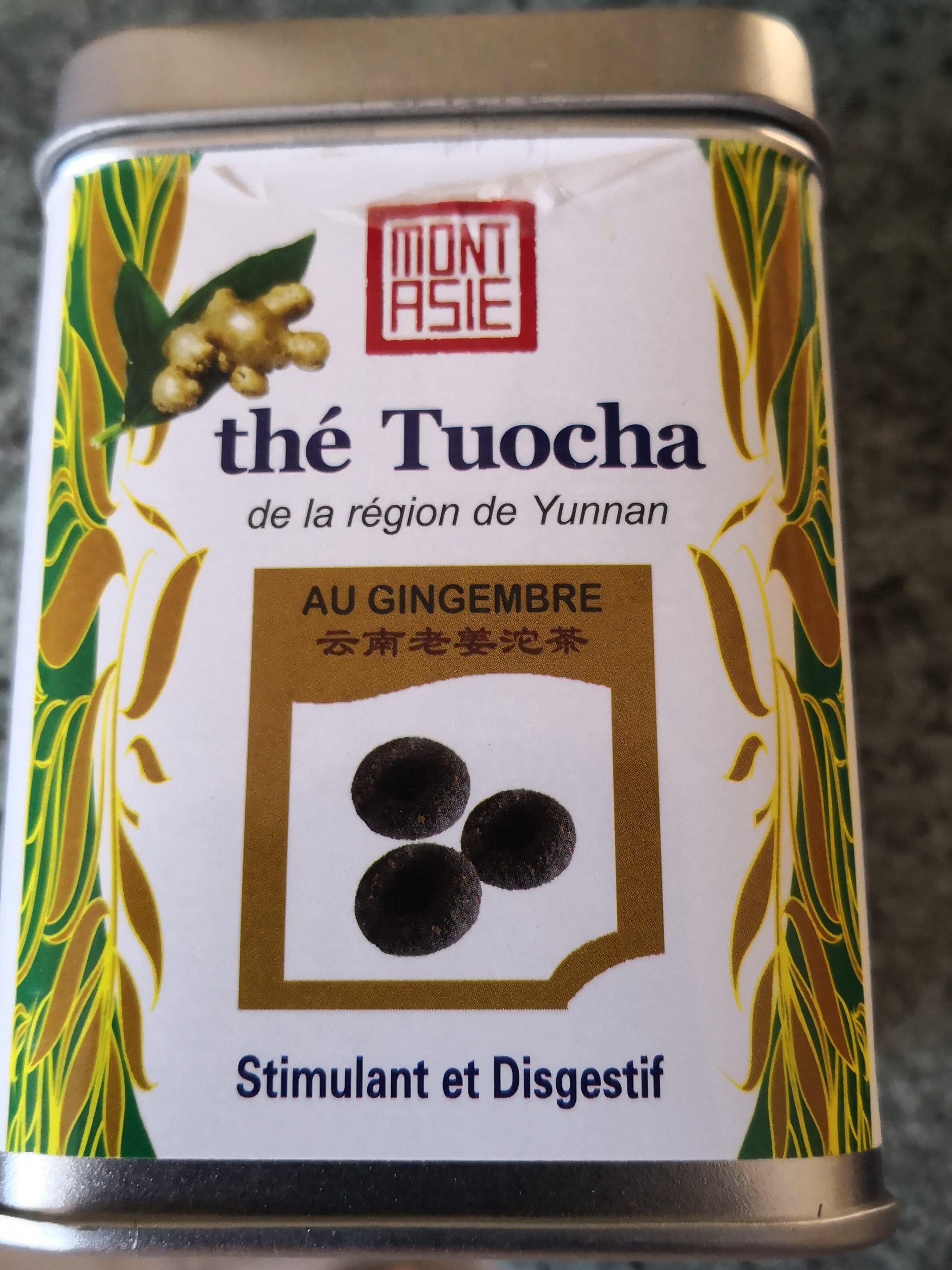 Mont Asie Mini the Tuocha au gingembre MONT ASIE, 30 mini sachets packshot
