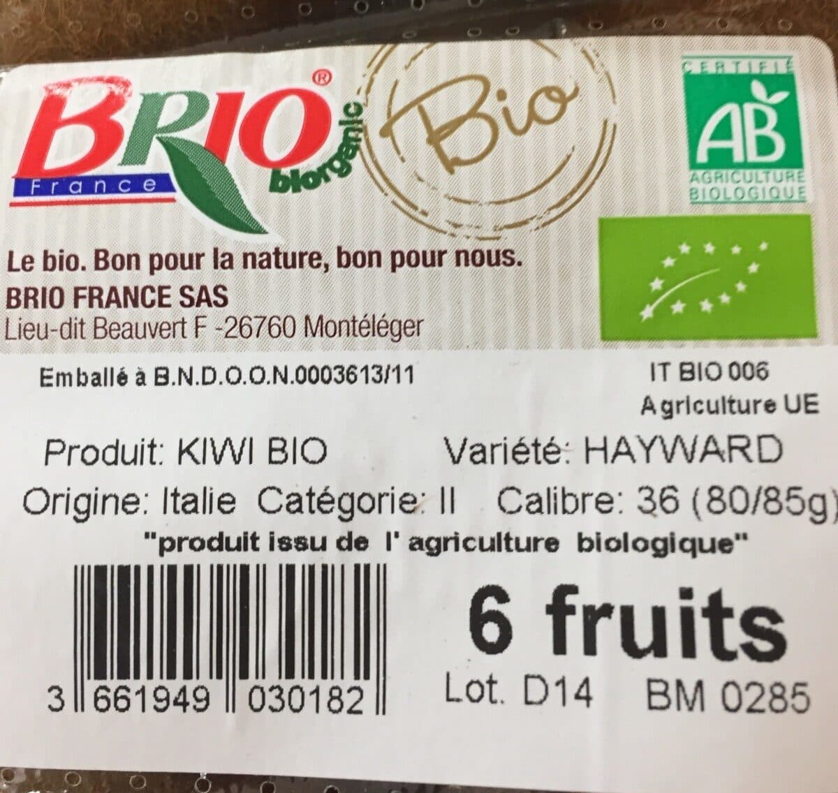 Brio Kiwi packshot
