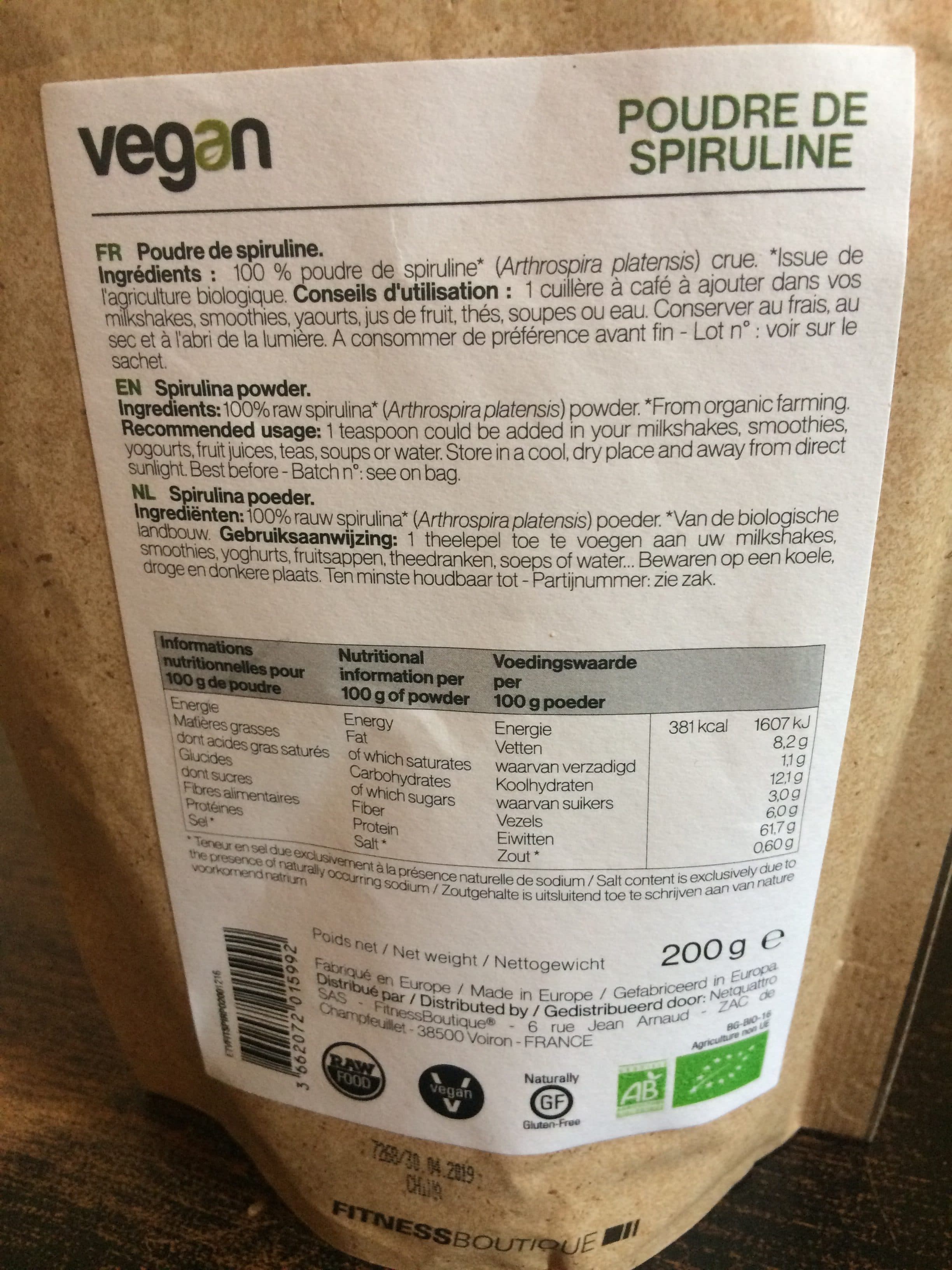Vegan Poudre de spiruline packshot