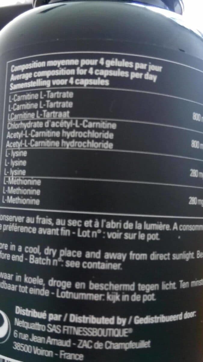 Open Food Facts Complex carnitine packshot